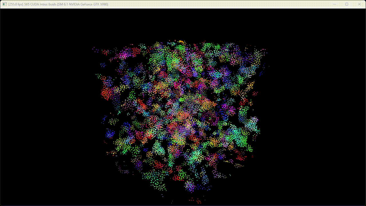 Flocking simulation with 20000 boids