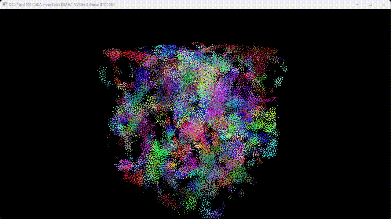 Flocking simulation with 50000 boids